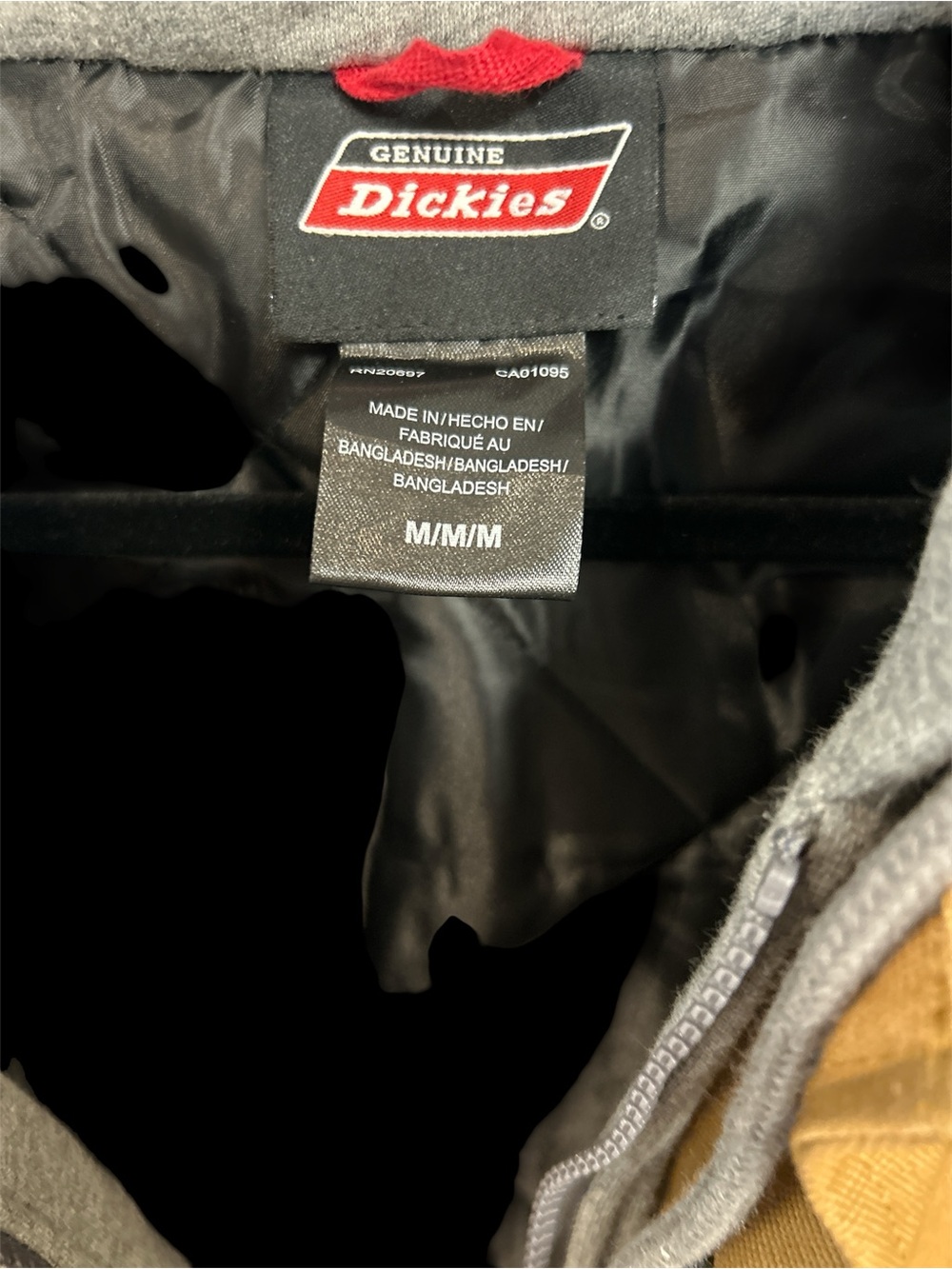 Dickies Brown Jacket with Grey Hood - Picture 4 of 5